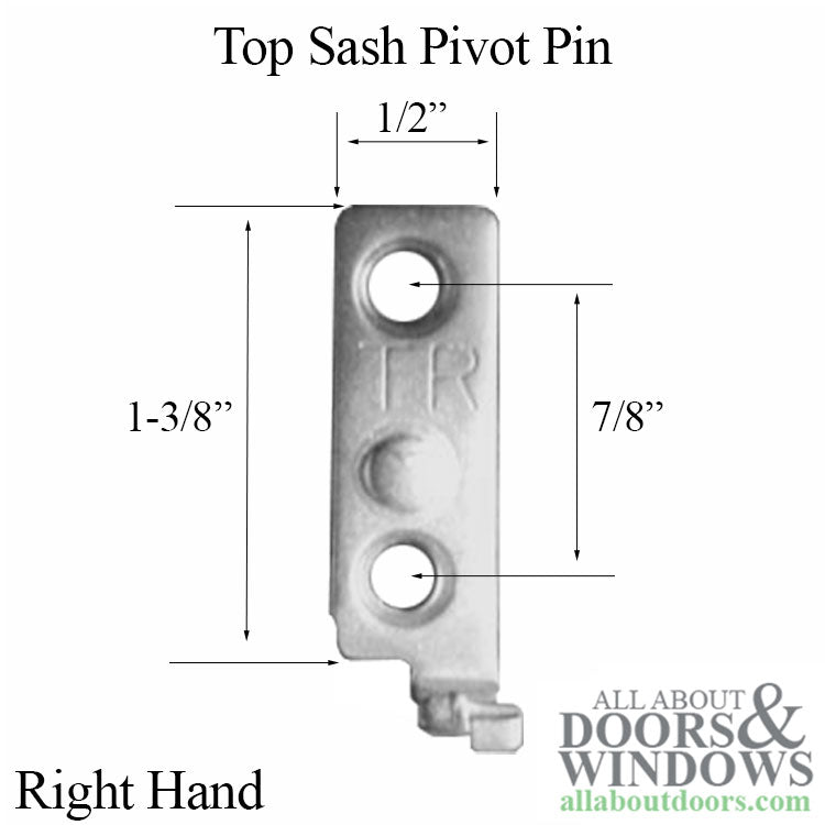 Top Sash Pivot Pin Right Hand - Top Sash Pivot Pin Right Hand