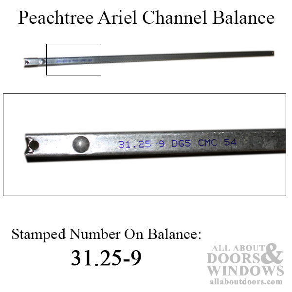 Peachtree Ariel 31-1/4-9 Channel Balance 4272 Non-Tilt Window - Peachtree Ariel 31-1/4-9 Channel Balance 4272 Non-Tilt Window