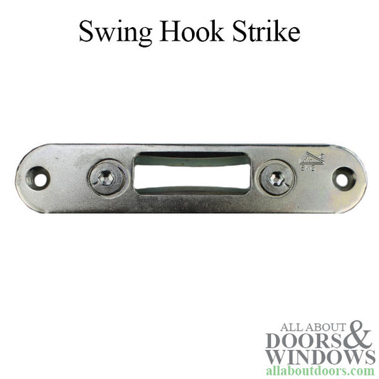 Swing Hook Strike - Adjustable - Stainless Steel Finish