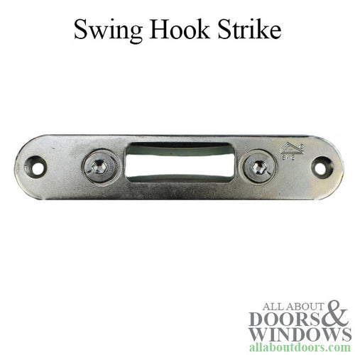 Swing Hook Strike - Adjustable - Stainless Steel Finish - Swing Hook Strike - Adjustable - Stainless Steel Finish