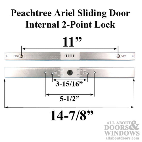 Peachtree Ariel Sliding Door Lock - Double Locking - Peachtree Ariel Sliding Door Lock - Double Locking