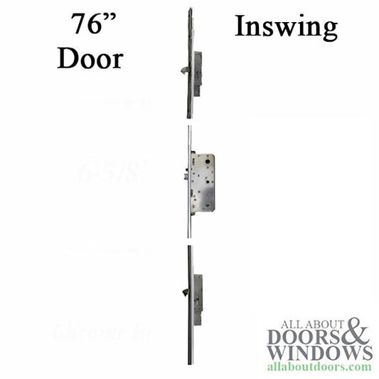 Multipoint Lock 15/16" Faceplate, 2-3/8" Backset, 76" In-Swing  Door