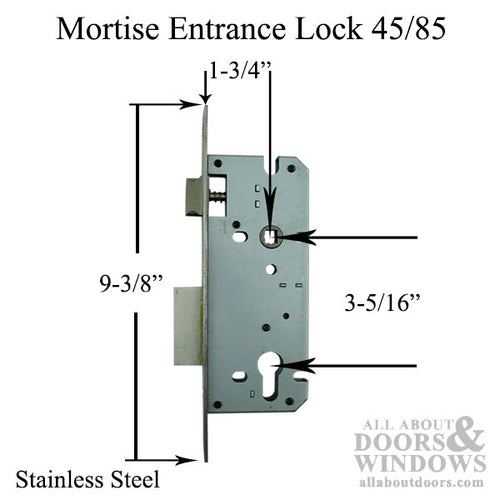 Storm Door Mortise Entrance Lock 45/85 Single Point - Storm Door Mortise Entrance Lock 45/85 Single Point