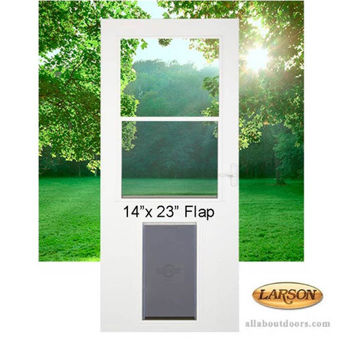 Larson Built in Pet Door, 14 x 23 Flap Opening, Storm Door - Larson Built in Pet Door, 14 x 23 Flap Opening, Storm Door