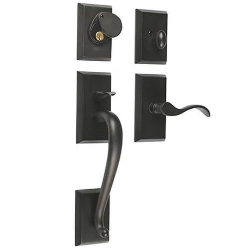 Savoy Grip Entry Handleset for Multipoint Locks Schlage 5 Pin Keyway - Savoy Grip Entry Handleset for Multipoint Locks Schlage 5 Pin Keyway
