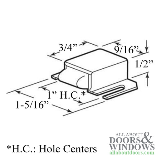 Shower Door Catch Stainless Steel Housing with Stainless Tip - Shower Door Catch Stainless Steel Housing with Stainless Tip