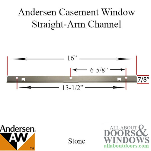 Andersen Window - Primed Wood Casement Channel, Operator , Stone #7191-2 - Andersen Window - Primed Wood Casement Channel, Operator , Stone #7191-2