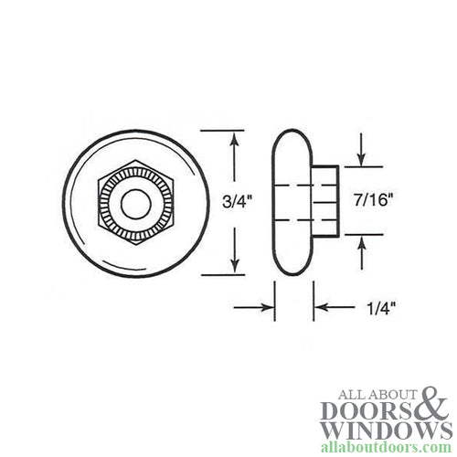 Roller, 3/4 x 1/4 Oval nylon Ball Bearing  wheel - sold in pairs - Roller, 3/4 x 1/4 Oval nylon Ball Bearing  wheel - sold in pairs