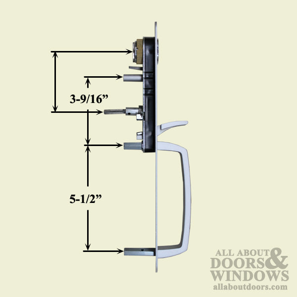 Keyed Thumb piece Entry Handle Set Trim - Aluminum - Keyed Thumb piece Entry Handle Set Trim - Aluminum