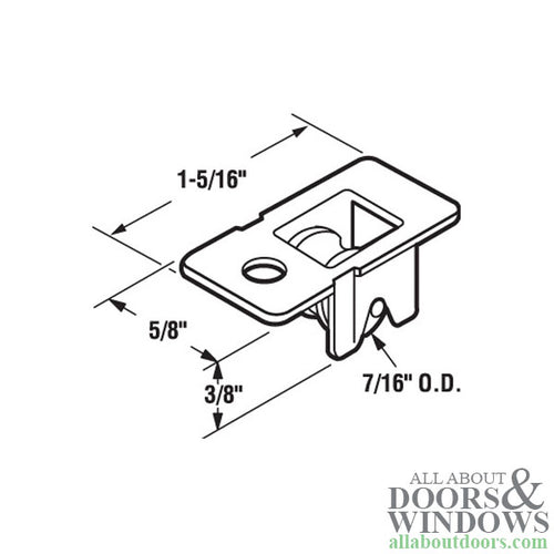 Roller Assembly (Grooved) - Sliding Windows, Nylon / Steel - Roller Assembly (Grooved) - Sliding Windows, Nylon / Steel