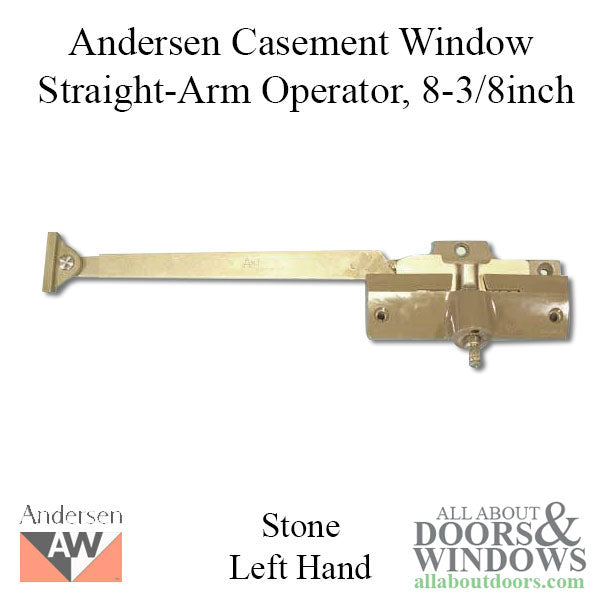 Andersen Window Straight Arm Operator Left 8-3/8 Inch Stone CN Series - Andersen Window Straight Arm Operator Left 8-3/8 Inch Stone CN Series