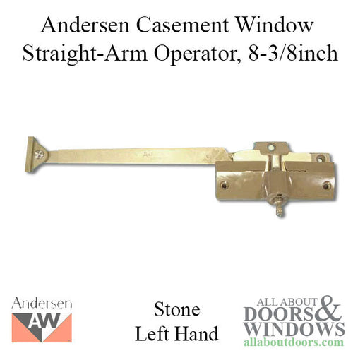 Andersen Window Straight Arm Operator Left 8-3/8 Inch Stone CN Series - Andersen Window Straight Arm Operator Left 8-3/8 Inch Stone CN Series