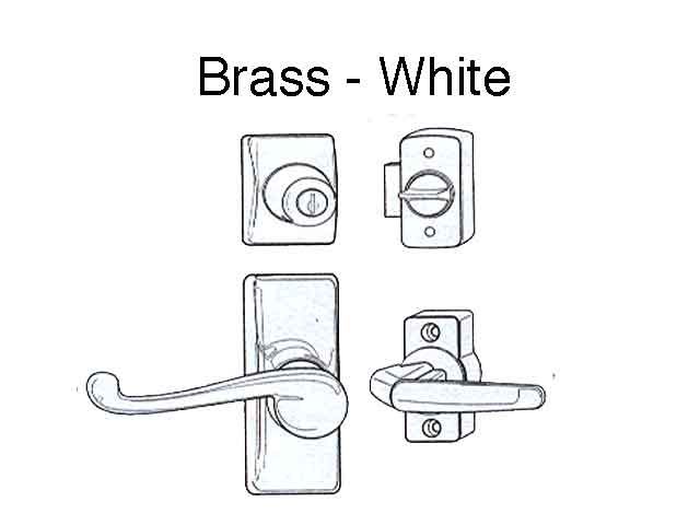 Georgian Storm Door Lever Handle Set with Deadbolt - Georgian Storm Door Lever Handle Set with Deadbolt