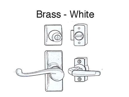 Georgian Storm Door Lever Handle Set with Deadbolt - Georgian Storm Door Lever Handle Set with Deadbolt