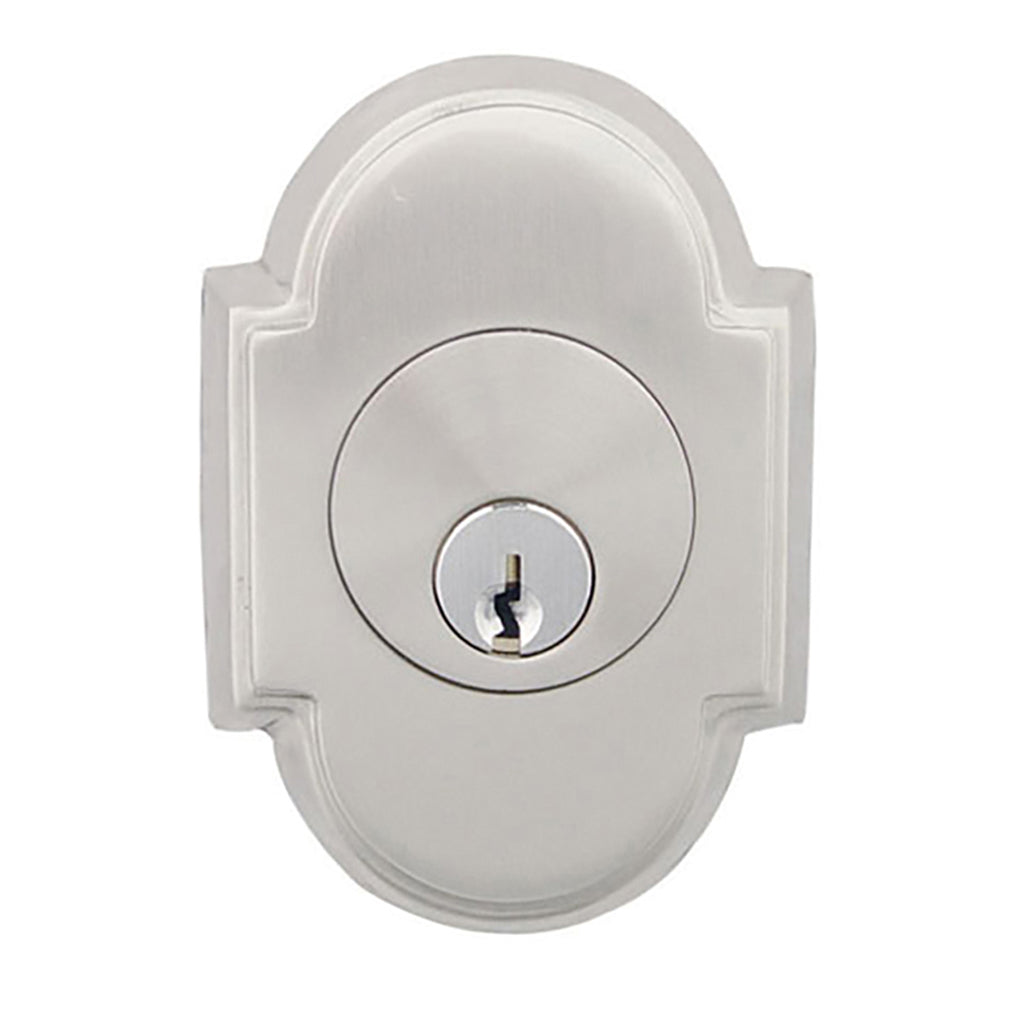 Single Cylinder Deadbolt with Strike Plate Satin Nickel - Single Cylinder Deadbolt with Strike Plate Satin Nickel