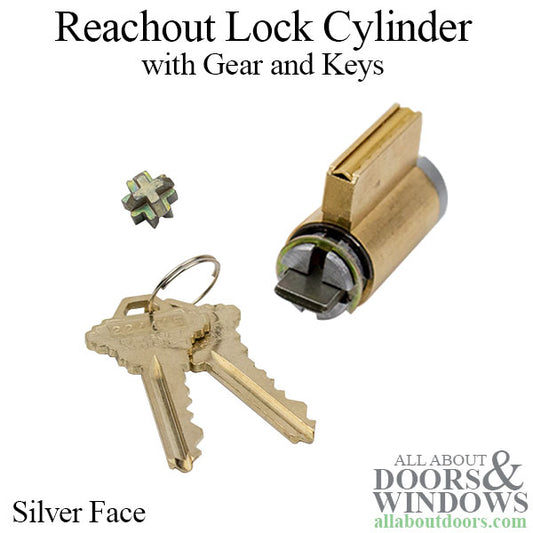 Andersen Reachout Lock Cylinder with Gears and Keys - Silver