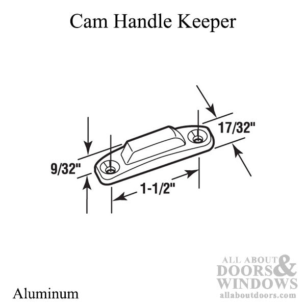 Keeper, Cam Handle 1-1/2  - Aluminum - Keeper, Cam Handle 1-1/2  - Aluminum