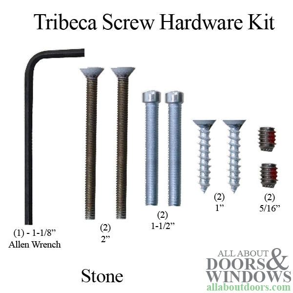 Andersen Tribeca Trim Set Screw Pack - Stone - Andersen Tribeca Trim Set Screw Pack - Stone