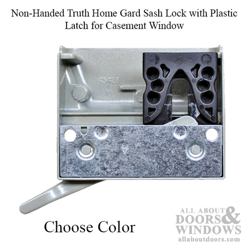Non-Handed Truth Home Gard Sash Lock with Plastic Latch for Casement Window - Choose Color - Non-Handed Truth Home Gard Sash Lock with Plastic Latch for Casement Window - Choose Color