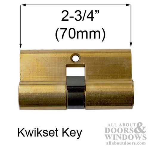 70mm Active 35/35 Double Cylinder 360° Euro Profile Cylinder, Kwikset Key - Brass - 70mm Active 35/35 Double Cylinder 360° Euro Profile Cylinder, Kwikset Key - Brass