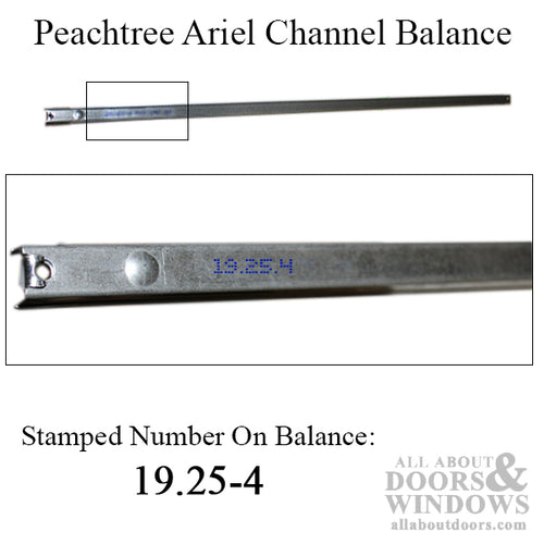 Peachtree Ariel 19-1/4-4 Channel Balance, 3648 Non-Tilt Window - Peachtree Ariel 19-1/4-4 Channel Balance, 3648 Non-Tilt Window