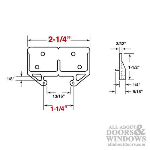 Drawer Track Guide Kit - White/Purple - 2-1/4 inch - Drawer Track Guide Kit - White/Purple - 2-1/4 inch