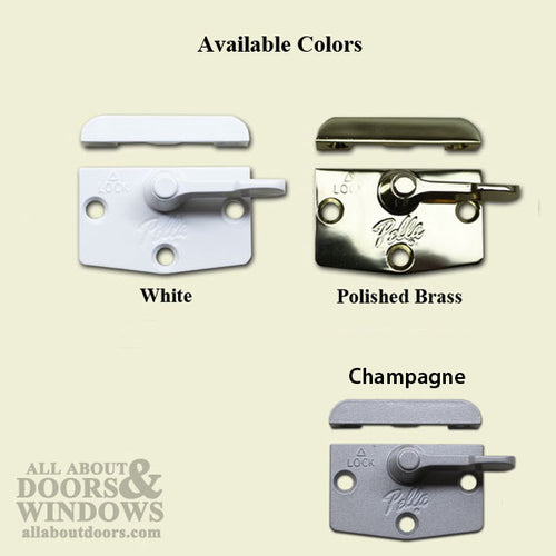 Sash Lock, Pella Designer Series 3 hole w/ Keeper - Choose Color - Sash Lock, Pella Designer Series 3 hole w/ Keeper - Choose Color