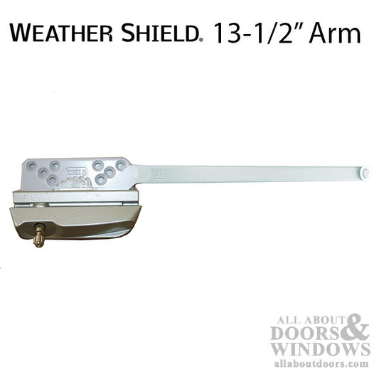 Weather Shield 13-1/2" Single Arm Operator, RH  used with folding handle