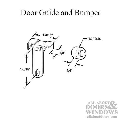 Guide & Bumper, Sliding MIrror Door - Guide & Bumper, Sliding MIrror Door