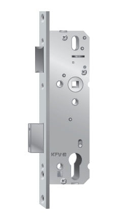 24mm KFV 49N PZW Single Point Mortise Lock, Stainless Steel, 35/92, Flat 24mm x 245mm Faceplate - 24mm KFV 49N PZW Single Point Mortise Lock, Stainless Steel, 35/92, Flat 24mm x 245mm Faceplate