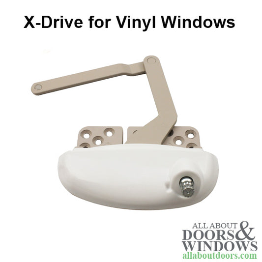 Roto 8-1/64" Split Arm, X-Drive, RH Vinyl Window Application