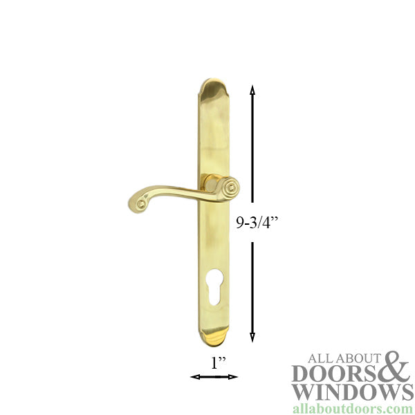 SLIMLINE Mortise Lock Set, 25mm Backset - Brass - SLIMLINE Mortise Lock Set, 25mm Backset - Brass