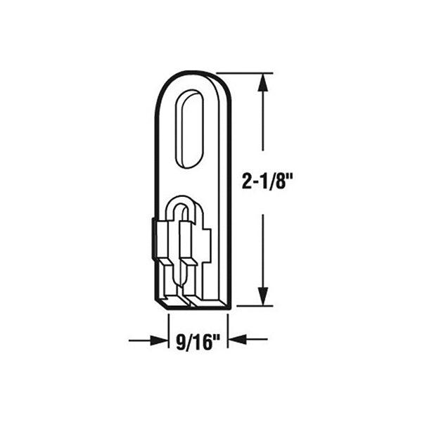 2-1/8 Inch Nylon Top Guide for Sliding Screen Door - 2-1/8 Inch Nylon Top Guide for Sliding Screen Door