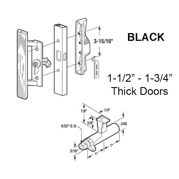 Sliding Patio Door Handle Black Metal With Wood Trim Sliding Patio Door Handle - Sliding Patio Door Handle Black Metal With Wood Trim Sliding Patio Door Handle