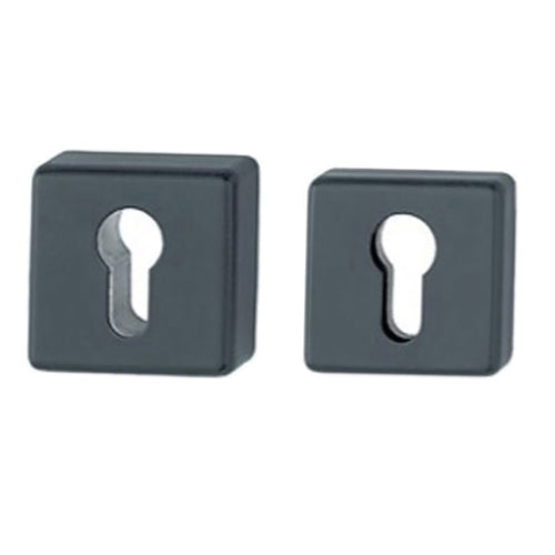 Hoppe Security Escutcheon, Square, Pair, Black - Hoppe Security Escutcheon, Square, Pair, Black