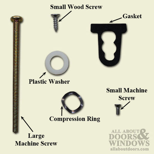 Pella Sliding Door Handle Screw Package 3-1/4 Inch 5/16 Inch Machine Screws - Pella Sliding Door Handle Screw Package 3-1/4 Inch 5/16 Inch Machine Screws
