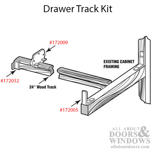 Drawer - Track Kit - 24 inch wood track