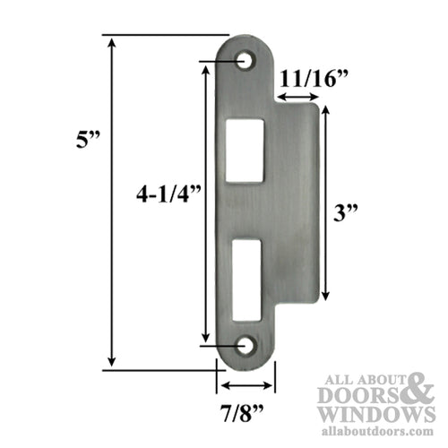 Ashland Strike Plate, Right Hand - Stainless Steel - Ashland Strike Plate, Right Hand - Stainless Steel