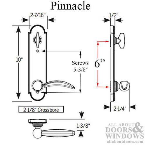 Trilennium Pinnacle Dummy Fixed Levers 1-3/4 door - Trilennium Pinnacle Dummy Fixed Levers 1-3/4 door