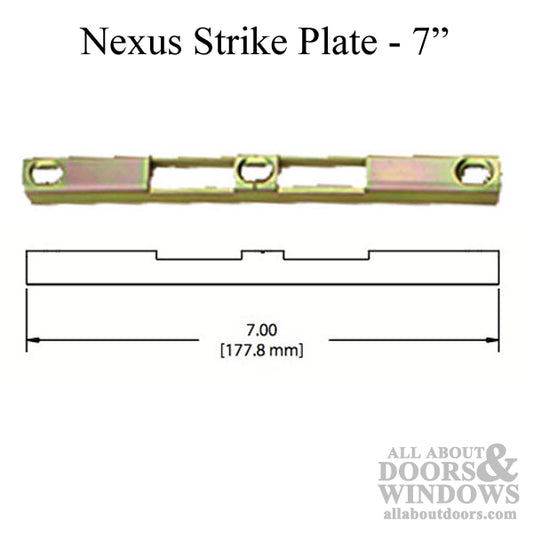 Nexus Strike plate keeper, Raised 1/2" x 7" length - YDI