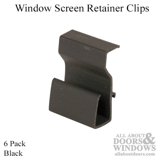 Window Screen Retainer Clips, Plastic Lift & Retainer Fits Over 3/8"