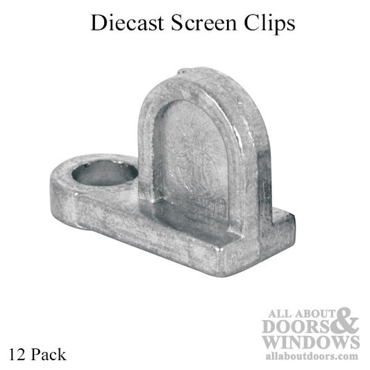 Diecast Screen Flush Clips - 12 Pack