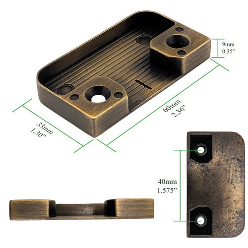Strike Plate, Roller Type, RZ47012ZM - Antique Brass - Strike Plate, Roller Type, RZ47012ZM - Antique Brass