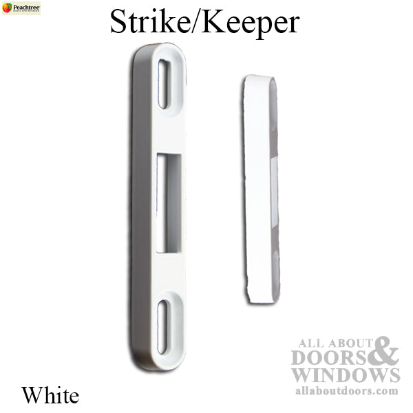 Strike / Keeper; Peachtree Prado Sliding Glass Door - White - Strike / Keeper; Peachtree Prado Sliding Glass Door - White