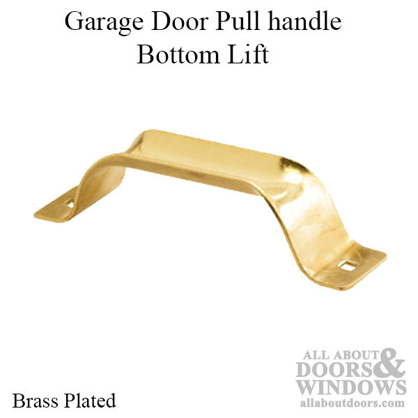 Garage door pull handle 5-9/16 - Bottom Lift - Brass Plated - Garage door pull handle 5-9/16 - Bottom Lift - Brass Plated