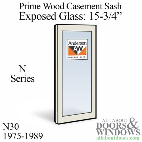 Andersen Dual Pane Sash, N30 Primed Casement 1975-1989 - Andersen Dual Pane Sash, N30 Primed Casement 1975-1989