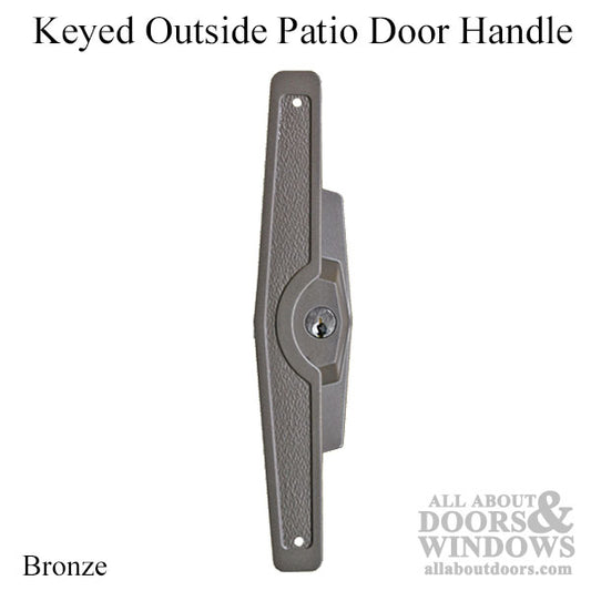 Truth Patio Door Handle, Outside Only  - Bronze