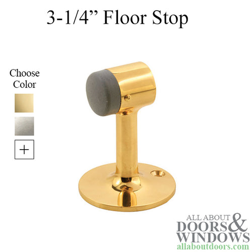3-1/4 Inch Long Floor Stop - Choose Color - 3-1/4 Inch Long Floor Stop - Choose Color