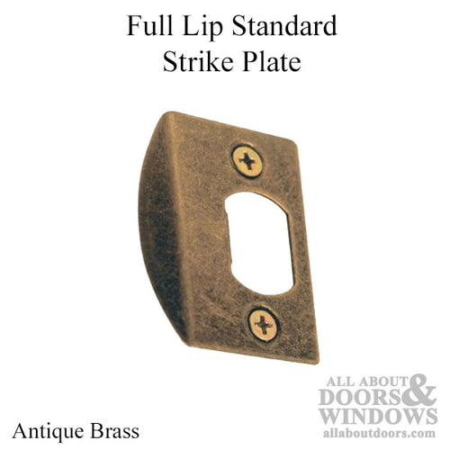 Latch strike - Standard - 1-5/8 Inch HC - Antique Brass (Each) - Latch strike - Standard - 1-5/8 Inch HC - Antique Brass (Each)