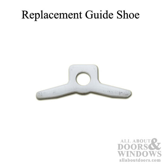 Pella Replacement Guide shoe for egress Straight arm Operator, White Plastic